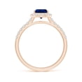 thumbnail image 2 of ANGARA Natural 1.15 Ct Pear-Shaped Sapphire Halo Engagement Ring in 14K Rose Gold for Women (Size-8x6mm) | September Birthstone, Anniversary, Jewelry Gift for Women | Natural Blue Sapphire Ring, 2 of 11