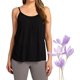 thumbnail image 1 of Camiseta sin mangas holgada con sujetador integrado, camiseta sin mangas para mujer con camisola con sujetador integrado, camiseta sin mangas con tirantes finos, 1 of 7