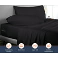 thumbnail image 2 of SGI Bedding Microfiber Made Bed Sheet Set - King Size Sheets Microfiber Sheets Soft, Durable Sheets 15" Deep Black, 2 of 7