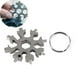 thumbnail image 1 of Tarjeta multiherramienta con forma de copo de nieve 18 en 1, llave de anillo de acero inoxidable, llave hexagonal para uso en exteriores, 1 of 5