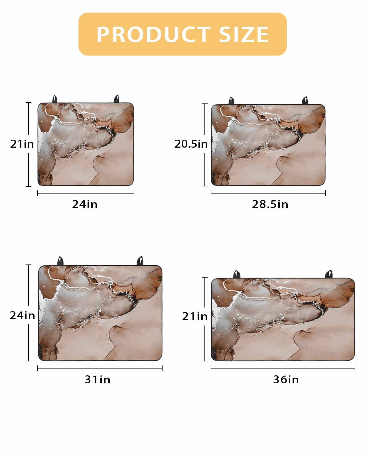 nqOlkjepod Large Induction Cooktop Protector Mat 31"x24", Marble Brown Stove Top Covers for Electric Stove, Modern Abstract Ink Painting Luxury Stove Burner Cover Mats, Glass Top Stove Cover