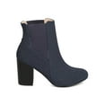 thumbnail image 2 of ML Mandarin-7 Women Faux Suede Almond Toe Chelsea Chunky Heel Bootie, 2 of 6