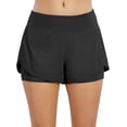 thumbnail image 2 of Pantalones cortos deportivos para mujer con bolsillos interiores con cremallera, pantalones cortos holgados para yoga, gimnasio, pantalones cortos deportivos de secado rápido para correr y, 2 of 6