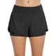 thumbnail image 2 of Pantalones cortos deportivos para mujer con bolsillos interiores con cremallera, pantalones cortos holgados para yoga, gimnasio, pantalones cortos deportivos de secado rápido para correr y, 2 of 6