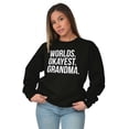 thumbnail image 3 of Worlds Okayest Grandma Funny Cute Women Crewneck Sweatshirt Brisco Brands S, 3 of 6
