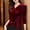 Wine, variant on Qulqfy Velvet Tops for Women Long Sleeve Plus Size Black Shirts Elegant V Neck Tie Side Blouses Spring Tops for Women L