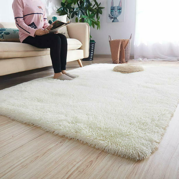 Bedroom Carpet Floor Mat, Big Fluffy Rugs