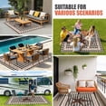 thumbnail image 4 of Farm Plaid Outdoor Rug for Patio/Deck/Porch, Non-Slip Large Area Rug 5 x 8 Ft, West Texas Star Rustic Farmhouse Black Brown Indoor Outdoor Rugs Washable Area Rugs, Camping Rug Carpet Runner, 4 of 8