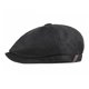 thumbnail image 1 of Una gorra negra unisex con botón de pan, gorra de periódico, gorra octogonal para hombre, 1 of 5