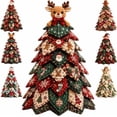 thumbnail image 2 of DIY Quilted Christmas Tree Kit, DIY Holiday Patchwork Sewing Craft Kit, 3D Fabric Patchwork Craft Set, Handmade Christmas Home Decor for Mantel Table Office Display, Gifts for Quilting Lovers (#B), 2 of 8