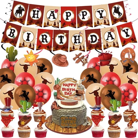 Movie Theme Party Supplies Set - Birthday Banner, Balloons, Cake Hats, Plates & Decorations For Kids Birthday Party 7 thumbnail image