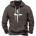 thumbnail image 3 of Jinhomg Comfortable Pullover Hoodie for Men 2025 Trendy Crucifix Graphic Sweatshirts Big and Tall Long Sleeve Athletic Tops with Kangaroo Pockets Brown M, 3 of 4