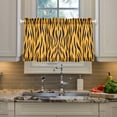 thumbnail image 5 of Tiger Skin Pattern Tier Curtains Tier Kitchen Living Room Bedroom Balcony 2 Panels 27x36 Inch, 5 of 9