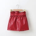 thumbnail image 5 of GEZHEN Children's Girls Leather PU Leather Skirt Outer Wear Four Colors Toddler Girls Winter Autumn PU Skirt Fashion Outwear for Babys Clothes Bow Tie Solid Colour Black Red Green Brown, 5 of 6