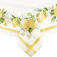 thumbnail image 3 of Newbridge Lemon Orchard Indoor/Outdoor Border Fabric Tablecloth - Fresh Lemon and Citrus Leaf Stain Resistant, No-Iron Fabric Tablecloth, 52 Inch x 52 Inch Square, 3 of 9