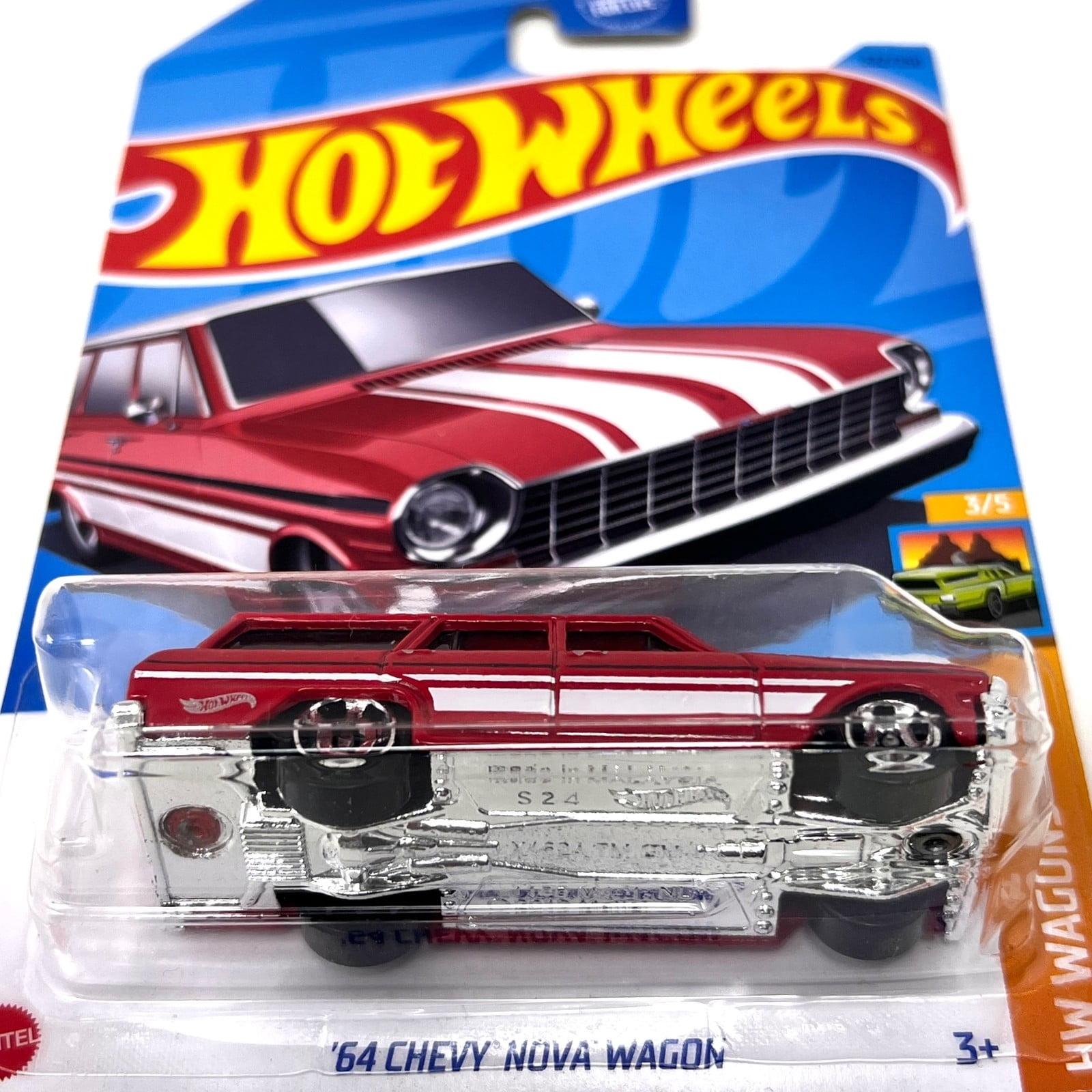 Hot Wheels HW Gagons 64 Chevy Nova Wagon Red - Walmart.com