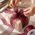 thumbnail image 6 of Luoshdecor Wired Ribbons,for DIY Handmade Bows Crafts, Gift Wrapping and Christmas Party Decoration, 1.5 in x 9.8 Yards, 6 of 7