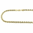 thumbnail image 3 of 10K Yellow Gold Mens or Ladies Diamond Cut Rope Chain Necklace 5mm 18 Inches, 3 of 5