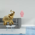 thumbnail image 2 of CarpNettore Resin Elephant Sculpture and Porcelain Ginger Jar Vase Decorative Figurine for Home Shelf Bedroom Desk Floral Arrangement Ornament Display, 2 of 8