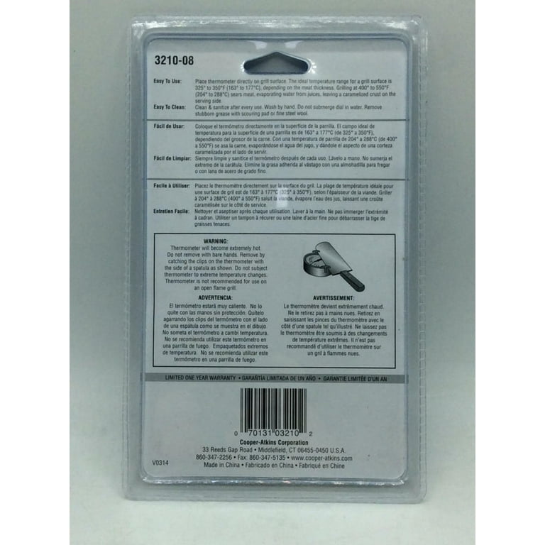 Cooper-Atkins 3210-08-1-E Grill Surface Thermometer