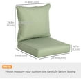 thumbnail image 3 of Outdoor Patio Chair Cushions Deep Seat Replacement Patio Cushions Set Green, 3 of 10