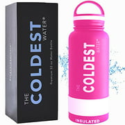 The Coldest Water Bottle Wide Mouth 32 oz Vacuum Insulated Stainless Steel Hydro Travel Mug - Ice Cold Up to 36 Hrs/Hot 13 Hrs Double Walled Flask - With Strong Cap (Flamingo Pink, 32 oz)