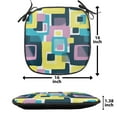 thumbnail image 5 of Abstract Chair Seating Cushion Set of 12, Modern Pattern of Geometric Shapes Streaks Digital Colorful Art Squares, Seat Pads for Office with Anti-slip Backing, 16"x16", Multicolor, by Ambesonne, 5 of 7