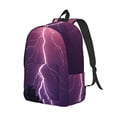 thumbnail image 2 of Daiia Thunderstorm Violet Purple Vintage Canvas Backpack for Men and Women ,Hiking Backpack,Travel Laptop Bag for School,Large Capacity Backpack, 2 of 8