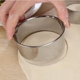 thumbnail image 2 of Juego de 3 moldes redondos de acero inoxidable para galletas y dumplings. Cortadores de galletas, utensilios de cocina y repostería., 2 of 7