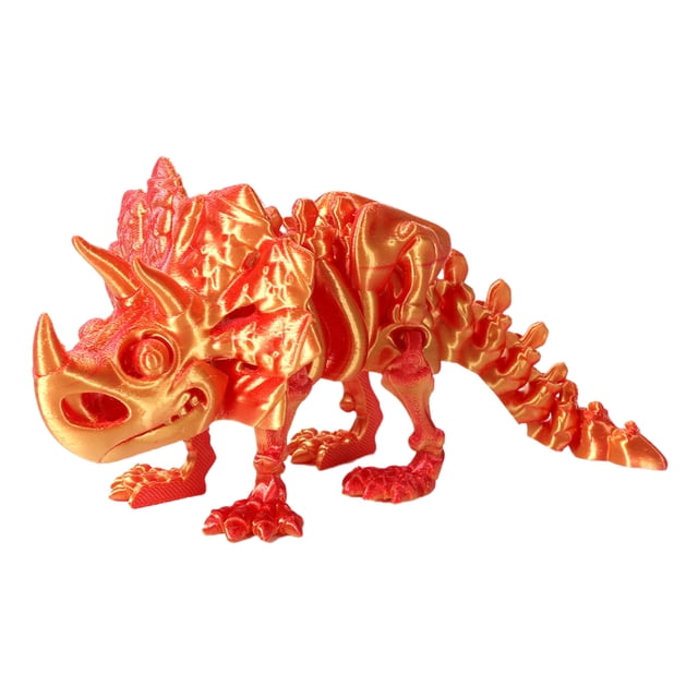 Lksixu Toddler Toys Educational Baby Toys Printed Skull Joints Can Move Dinosaur Fidget Toys for Adults Stress and Anxiety Relief Four Colors Learning Toys for Kids