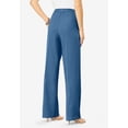 thumbnail image 2 of Roaman's Women's Plus Size Wide Leg Bend Over Pant, 2 of 6