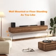 thumbnail image 6 of Blotout 94.5'' Minimalist Floating TV Stand, Modern Wall-Mounted Media Console with 4 Drawers for Wall-mounted TV Up to 110'', Brown, 6 of 9