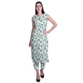 thumbnail image 1 of Moomaya Printed Womens Sleeveless Peter Pan Collar Kurta Pant Set,2 Piece Ethnic Set, 1 of 6