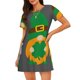 thumbnail image 1 of Fotbe Spring St Patrick’S Day Irish Gnomes Bata de Dormir para Mujer con Estampado, Camisón de Algodón de Manga Corta, Ropa de Dormir Casual, 1 of 6