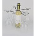 thumbnail image 1 of Metrotex Designs 29069 Wine Bottle 4-Stem Contemporary Holder-Pewter Powder Coat Finish, 1 of 1
