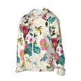 thumbnail image 2 of Rocae Bird Butterfly Rose Print Breathable Sun Protection Hoodie Quick-Dry Lightweight Long Sleeve Hoodie Unisex Running Sports Shirt Small, 2 of 9