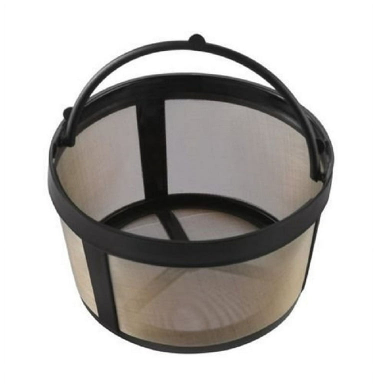 Prasacco Reusable Coffee Filter, 4 Cup Basket Coffee Filter Coffee Filter  with Stainless Steel Mesh Bottom, Gold Mesh Coffee Filter for Mr. Coffee  and