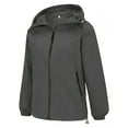 thumbnail image 4 of adviicd Rain Jacket for Women Waterproof Lightweight Windbreaker Jacket with Hood Packable Raincoat with Pockets Dark Gray, XL, 4 of 9
