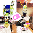 thumbnail image 5 of ABS Drink Clips Bottle Buckle Holders Beer Cocktail Snap for Schooner & Goblet Glasses-Pink, 5 of 5