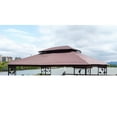 thumbnail image 3 of Only Choice 13' x 10' Replacement 2-Tier Gazebo Canopy Cover Top Fabric,Brown, 3 of 5