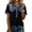 07#Black, variant on Womens Denim Color Block Patchwork Button Flap Polo Top Short Sleeve Fashion Patchwork Western Blouses 2026 Red S
