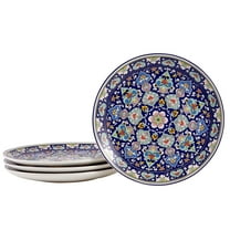 Bico Mandala Kaleidoscope Salad Plates, 8.75 inch, Set of 4, for Salad, Appetizer, Microwave & Dishwasher Safe