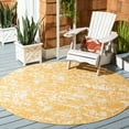 thumbnail image 2 of SAFAVIEH Courtyard Isolde Abstract Indoor/Outdoor Area Rug, Gold/Ivory, 2'7" x 5', 2 of 10