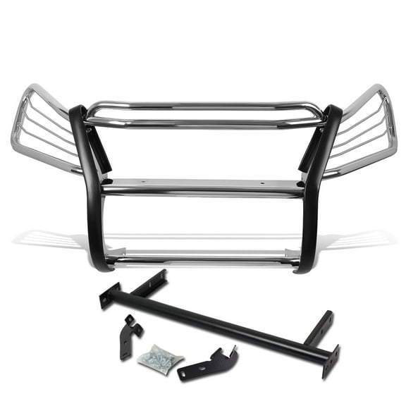DNA Motoring For 07-11 Honda CRV CR-V Chrome Stainless Steel Full Front End Bumper Brush Grille Guard
