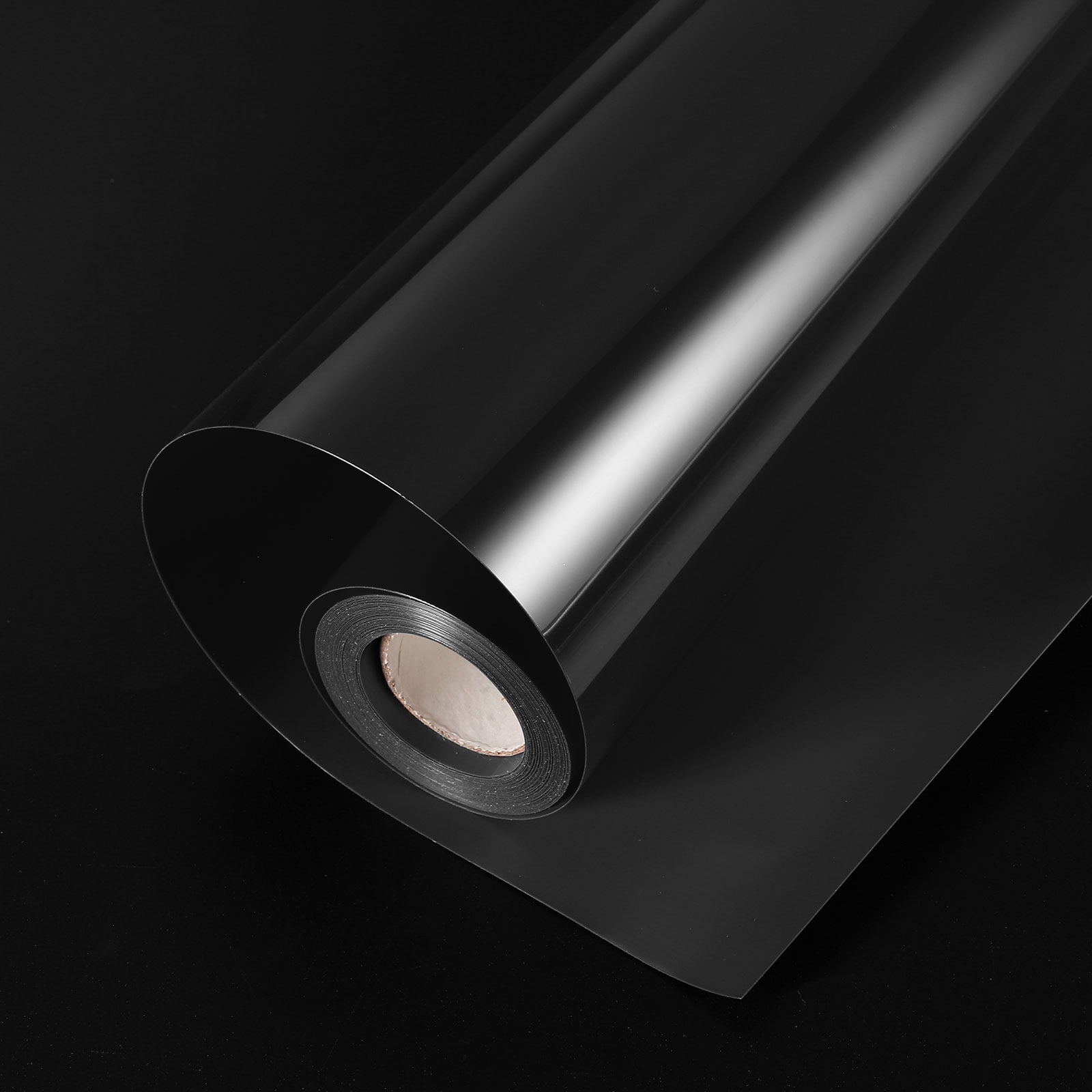 Uxcell HTV Heat Transfer Vinyl 11.8" x 15ft PU Bright Black Iron on Vinyl for All Cutter Machine, Easy to Cut & Weed