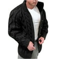 thumbnail image 2 of Mikilon Men's Warm Autumn And Winter Pure Color Wool Knitted Sweater Cardigan, 2 of 3