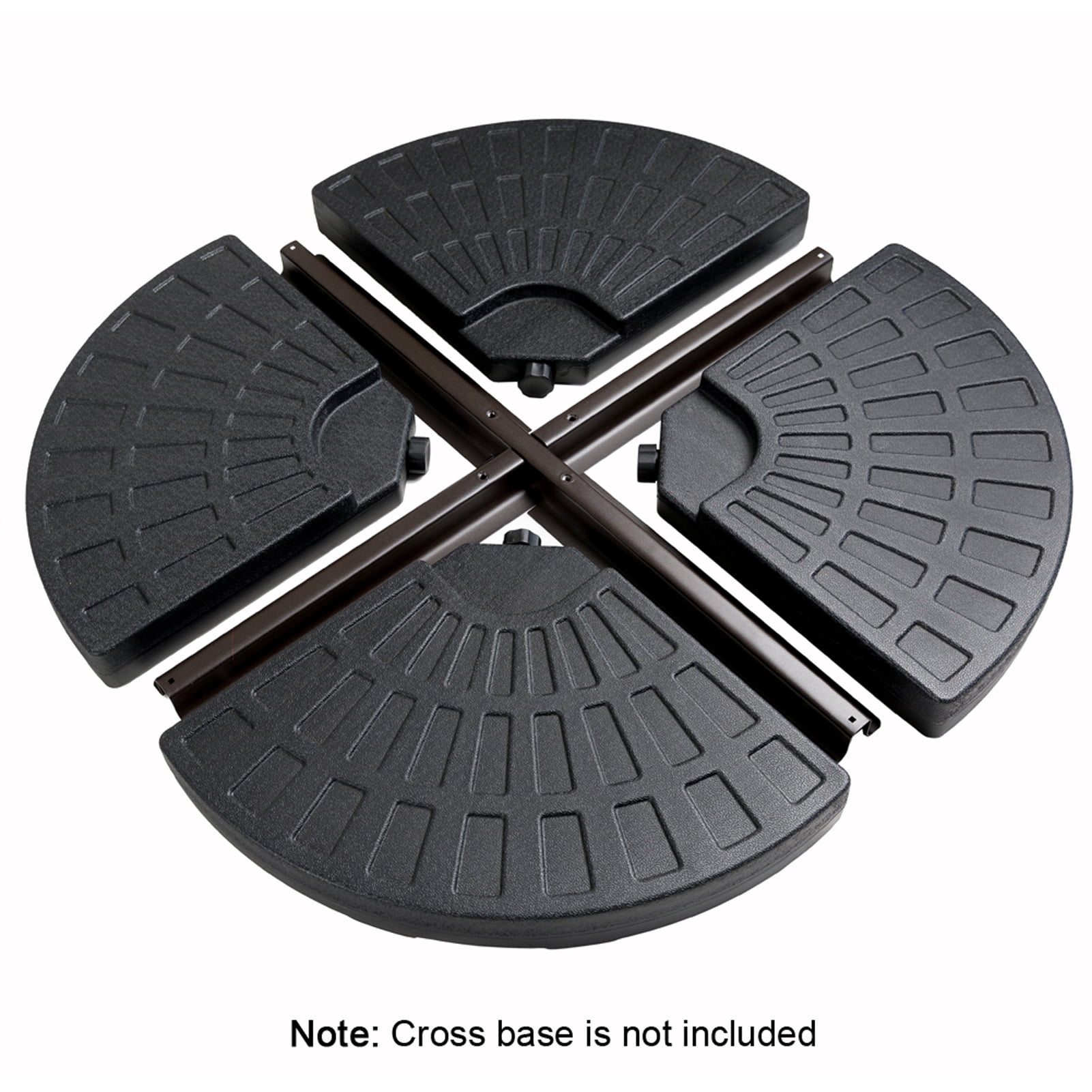 c-hopetree patio umbrella base weight set C-Hopetree 194 lb Heavy Duty Base Weights Stand for Offset Cantilever Outdoor  Patio Umbrella, 4 Piece Set, Black
