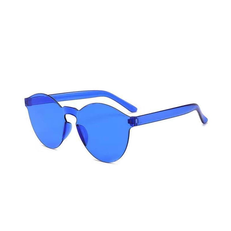 Transparent jelly color unisex glasses Amazon.com: Matcheck 18 Retro Neon Color Sunglasses Clear  main image 4