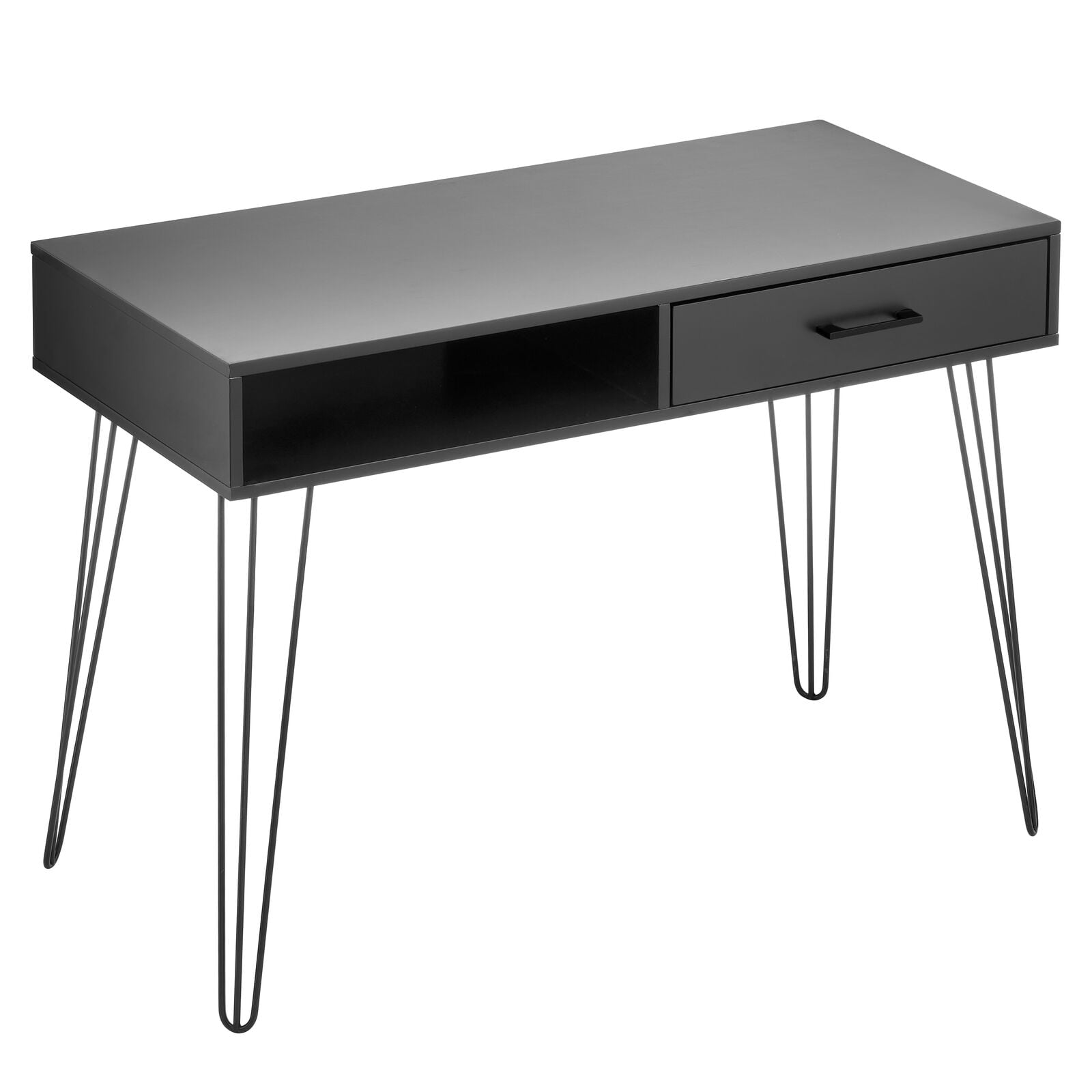 mDesign Metal/Wood Modern Computer Desk Minimalist Desk and Computer