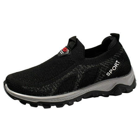 

fvwitlyh Women S Fashion Sneakers Slip On Breathe Mesh Walking Shoes Women Fashion Sneakers Comfort Wedge Platform Loafers